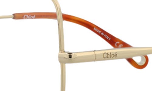Chloé Core 57mm Square Optical Glasses In Gold Transparent