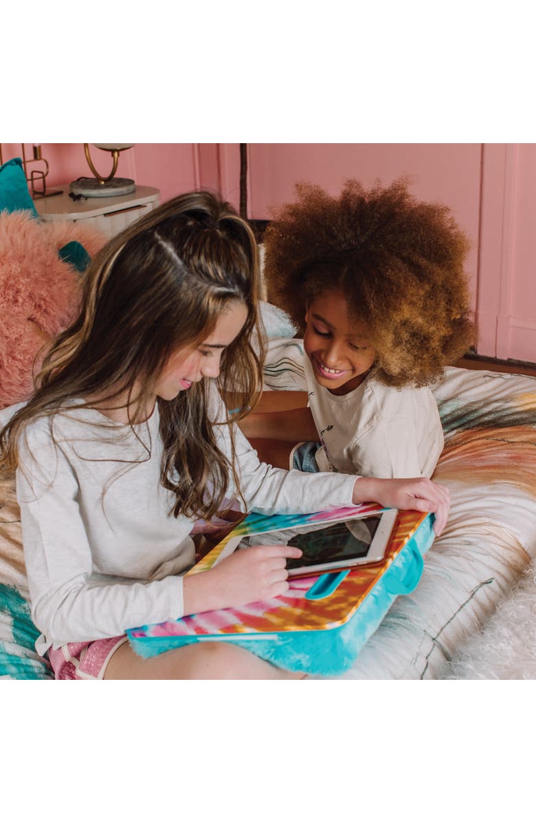 Three Cheers For Girls Tie Dye Lap Desk Portable Lap Pillow Desk with Handle, Alternate, color, 