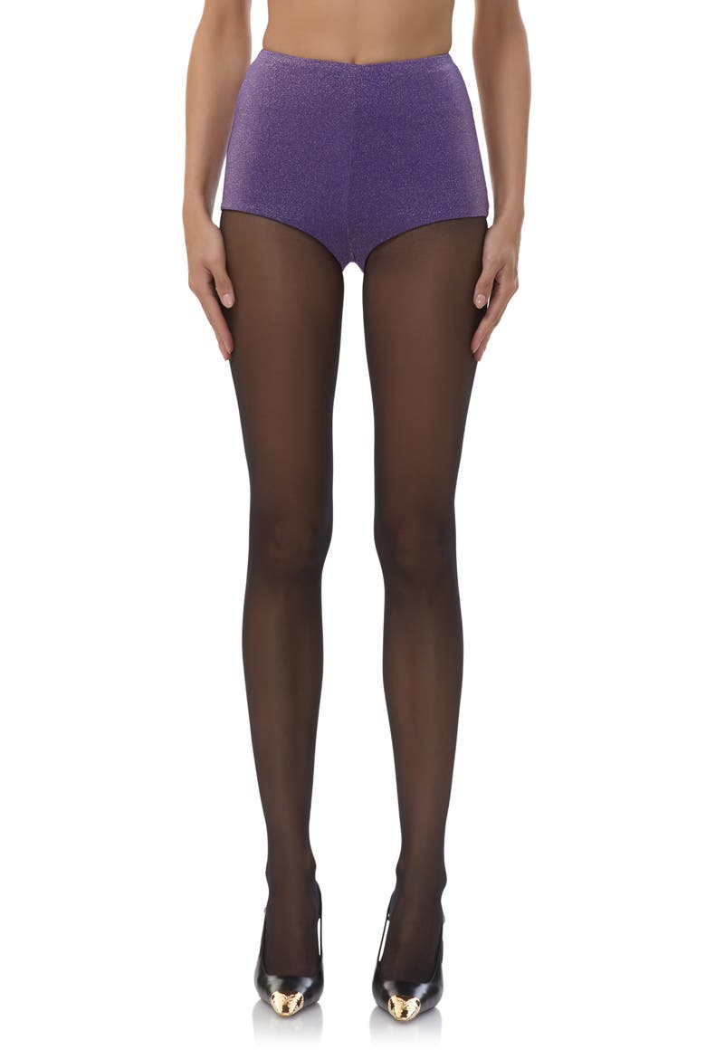 Yves Sparkle Jersey Micro Shorts, Main, color, DEEP VIOLET