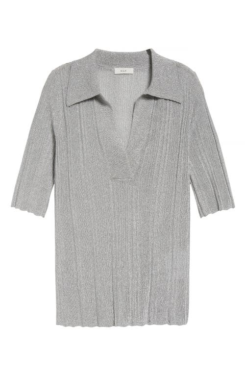 A.L.C A.L.C. JOEY METALLIC ELBOW SLEEVE POLO