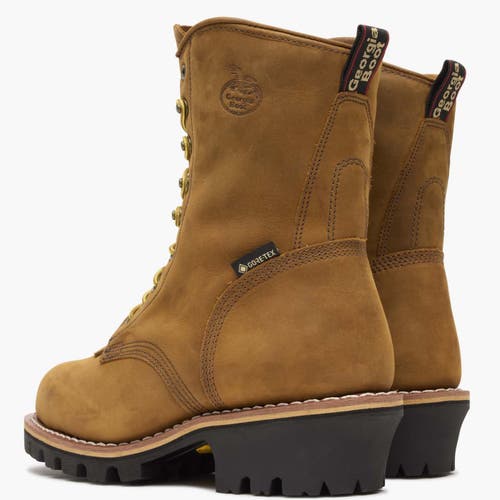 Georgia Boot Waterproof Steel Toe Waterproof 400g Insulated Logger Boot In Brown