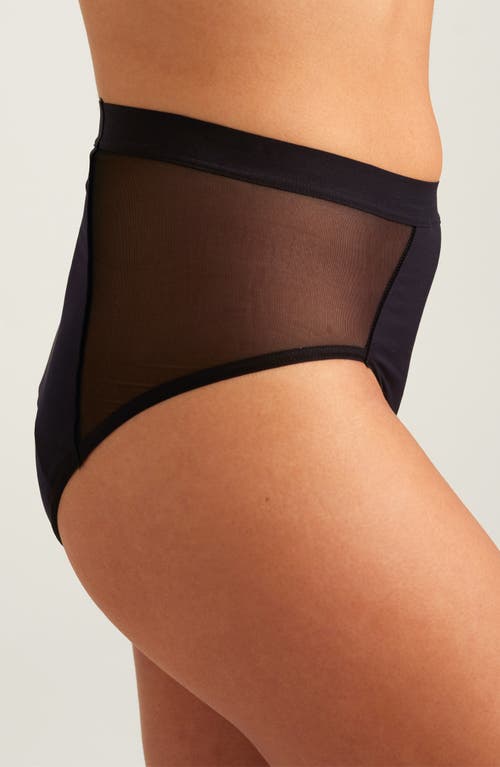 Saalt Period & Leakproof Regular Absorbency French Cut High Waist Briefs In Black