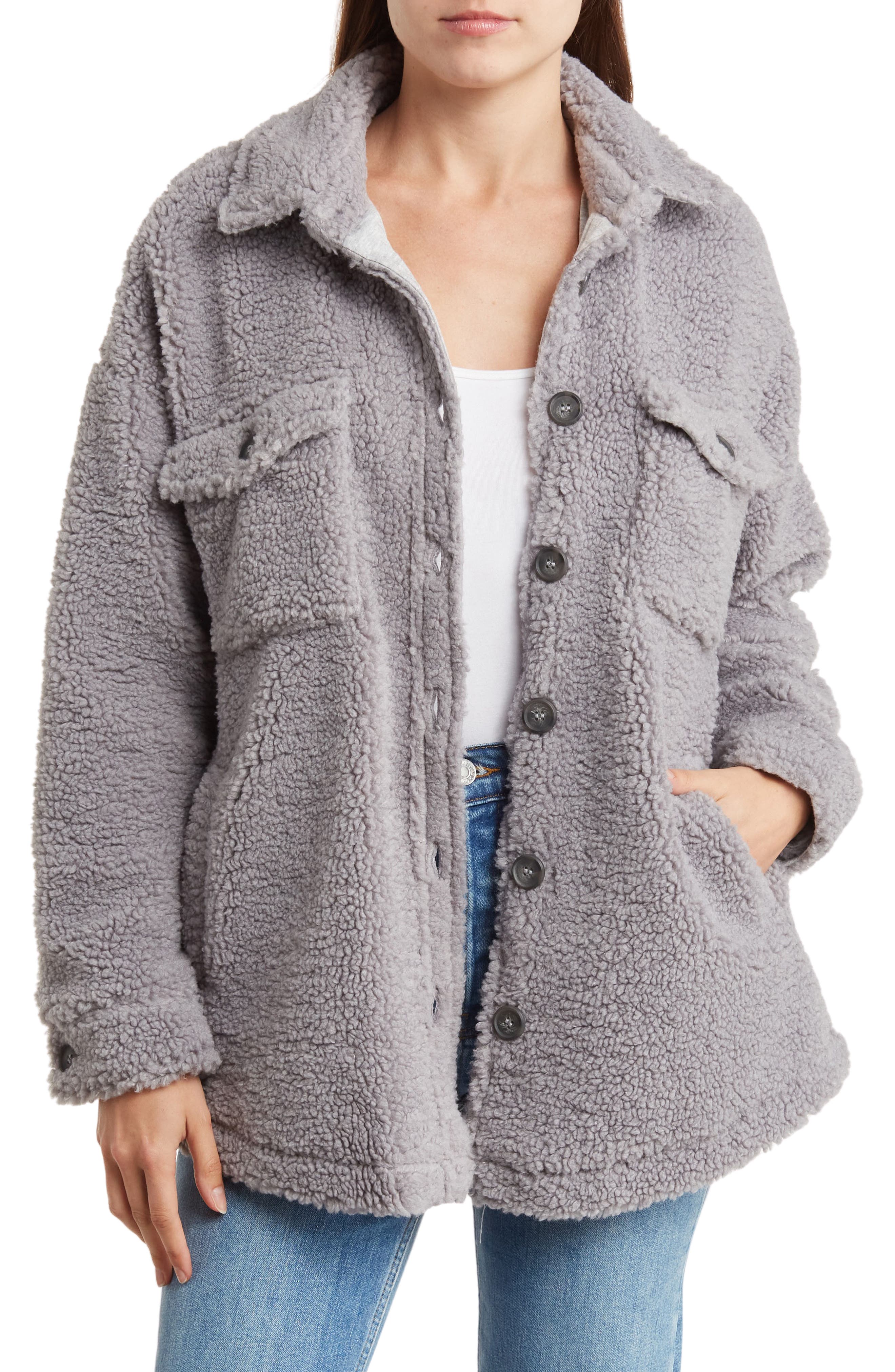 Thread & Supply Faux Shearling Shacket (Women) | Nordstromrack