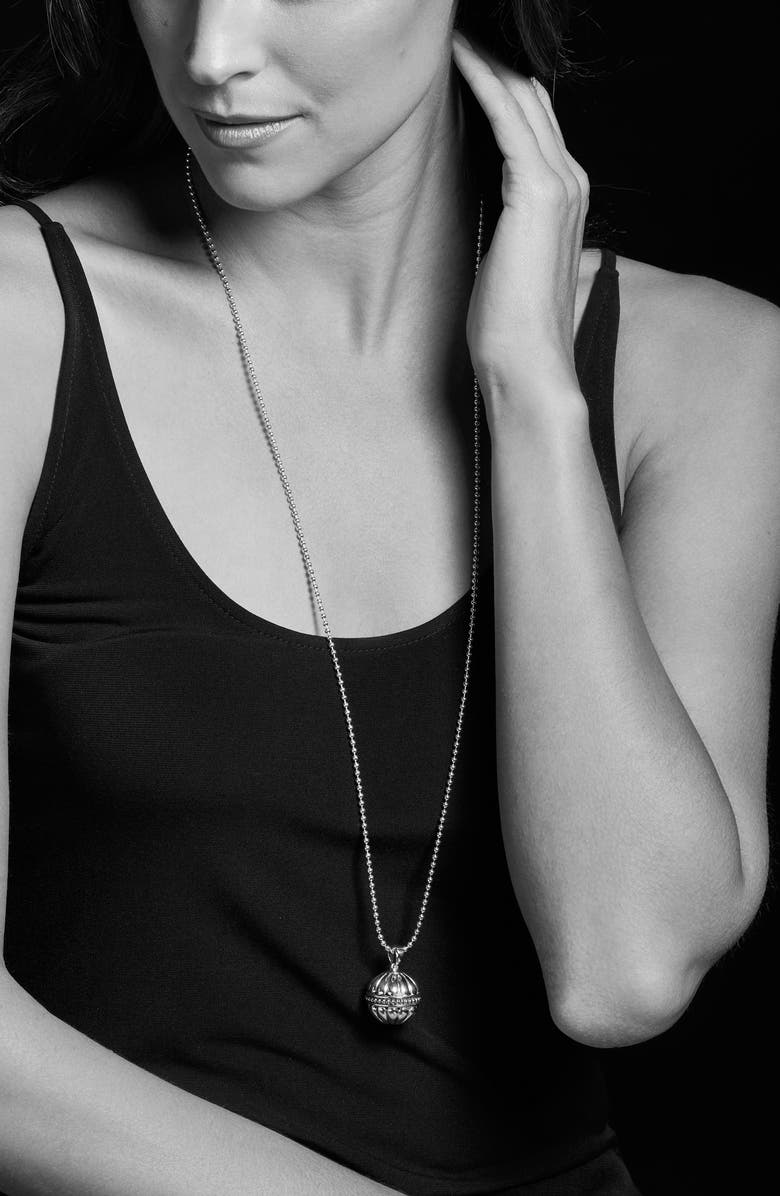 LAGOS Caviar Talisman Beaded Band Ball Pendant Necklace, Alternate, color, 