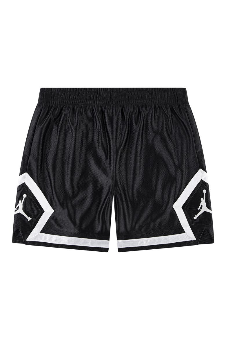 Kids' Durasheen Diamond Shorts, Alternate, color, BLACK