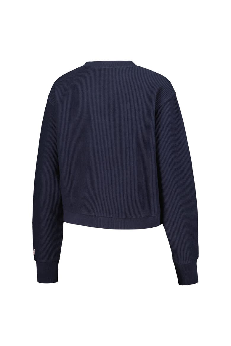 Women's League Collegiate Wear Navy North Carolina Tar Heels Timber Cropped Pullover Sweatshirt, Alternate, color, Navy