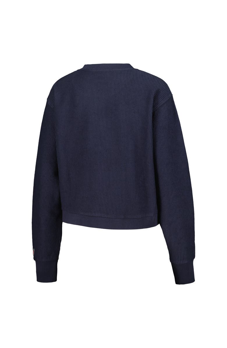 LEAGUE COLLEGIATE WEAR Women's League Collegiate Wear Navy North Carolina Tar Heels Timber Cropped Pullover Sweatshirt, Alternate, color,