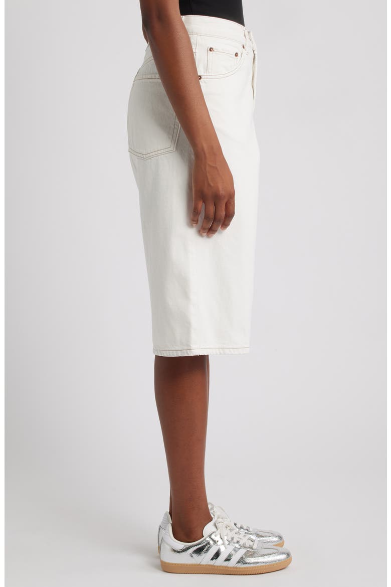 Denim Bermuda Shorts, Alternate, color, IVORY