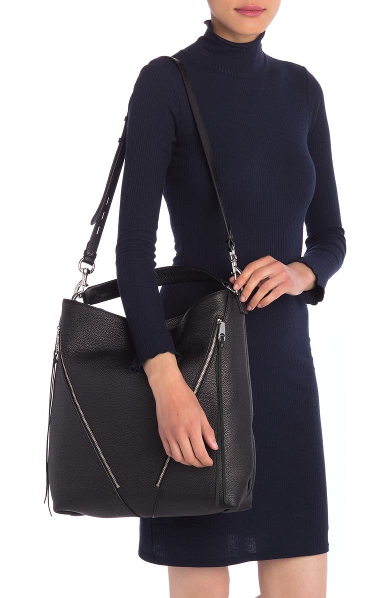 Rebecca Minkoff Moto Leather Hobo Bag, Alternate, color,