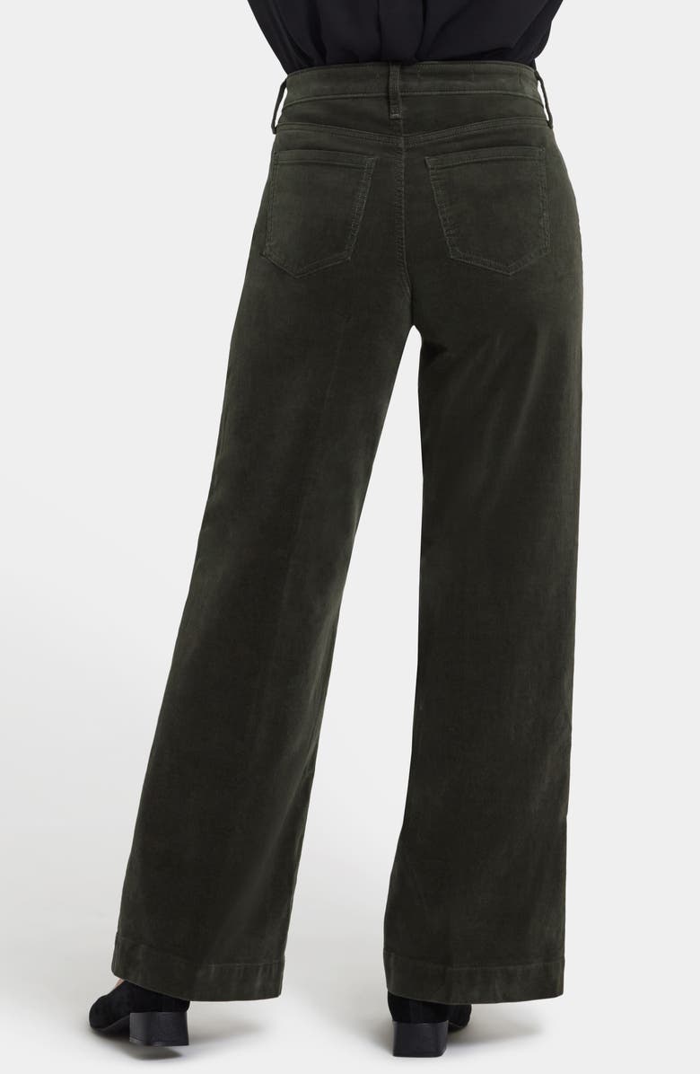 NYDJ Teresa Wide Leg Corduroy Pants, Alternate, color, Vine Leaf