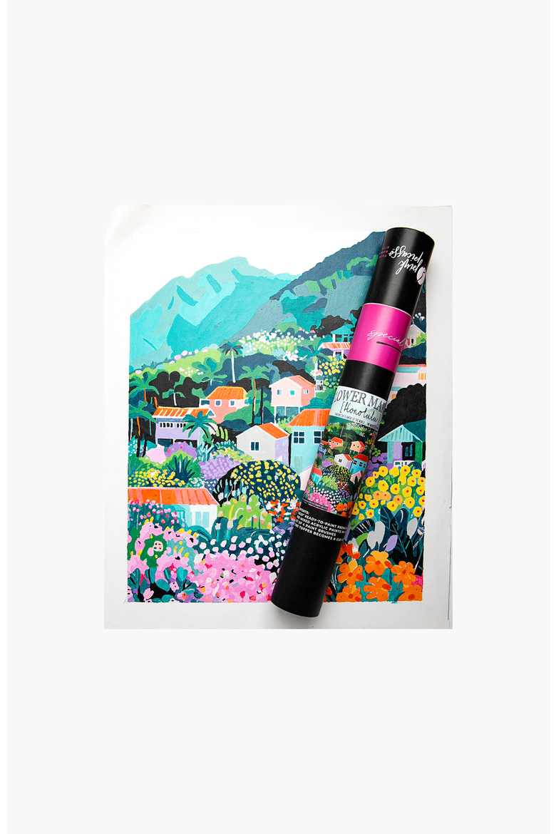 Honolulu Flower Market Paint by Numbers Kit, Main, color, Multicolor