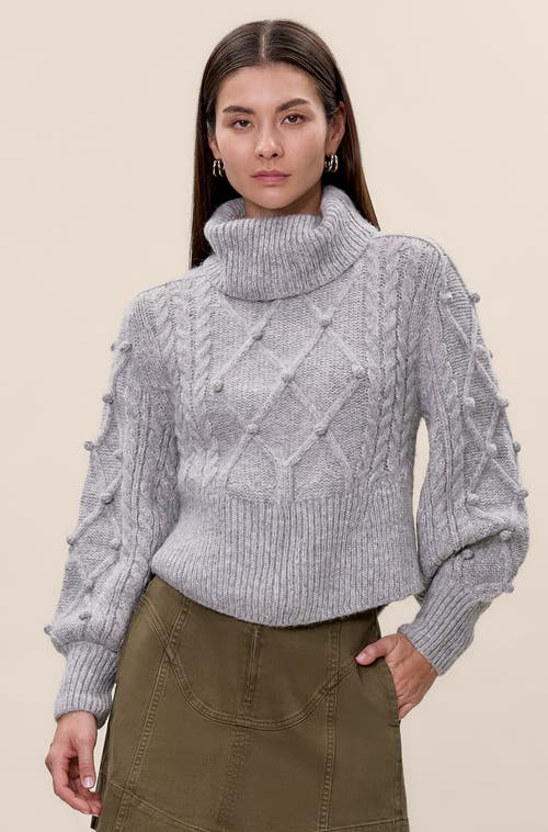 Rebecca Taylor Petra Sweater In Gray