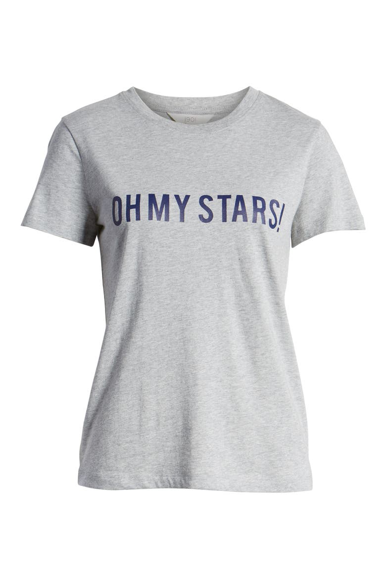 Oh My Stars Graphic Tee, Alternate, color, GREY- NAVY OH MY STARS
