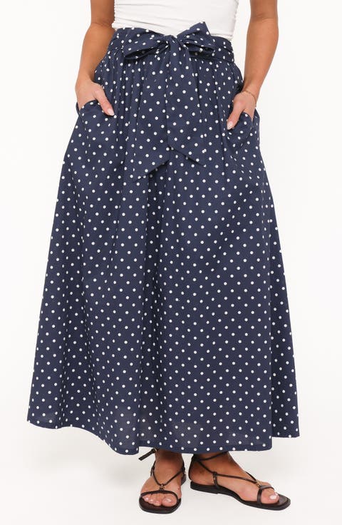 Paula Polka Dot Maxi Skirt
