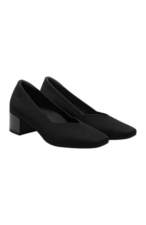 Megan Square-Toe Stress Free Chunky Heels