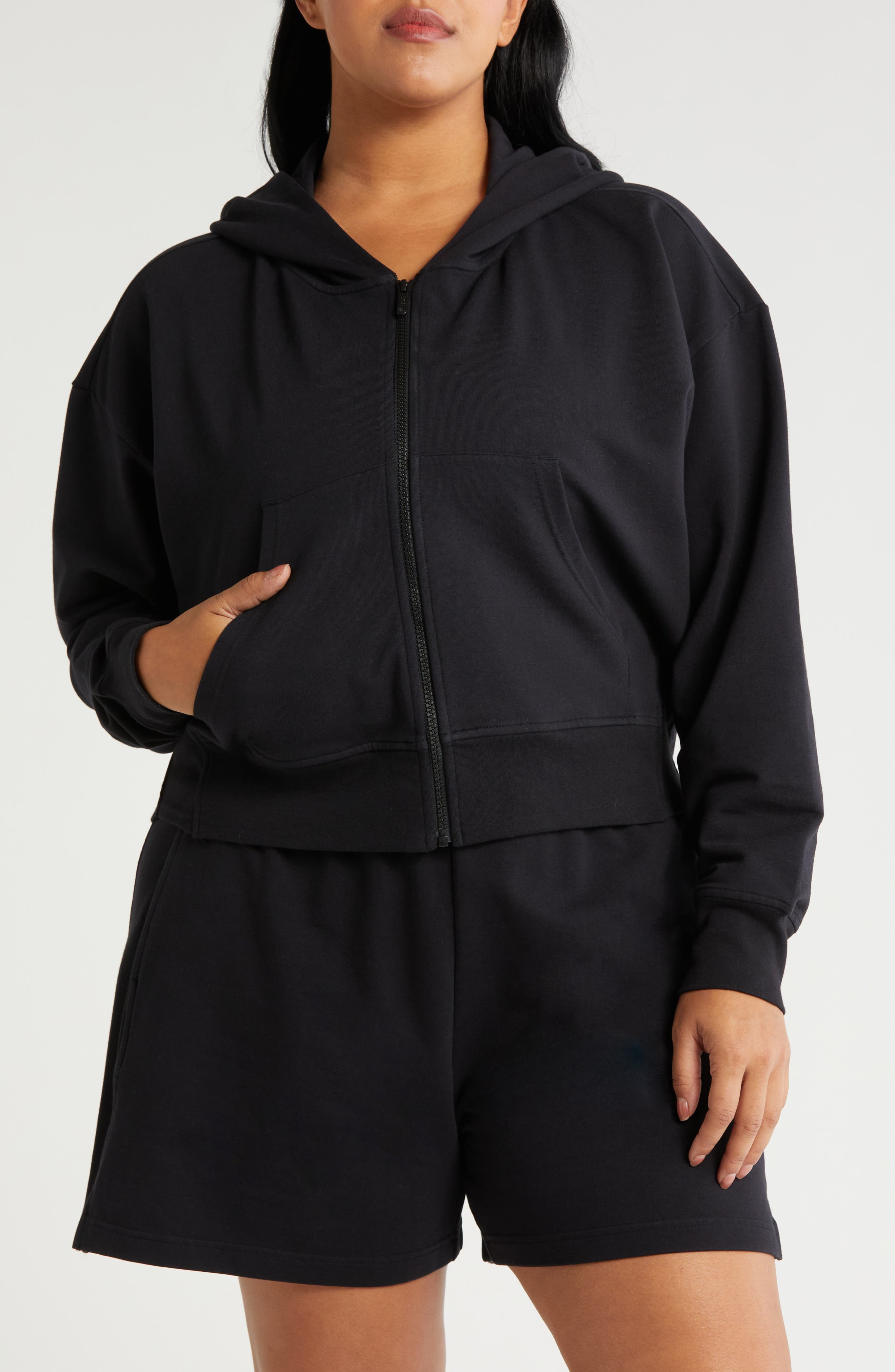 るる Zella Swoop Full Zip Hoodie (Women) | Nordstromrack