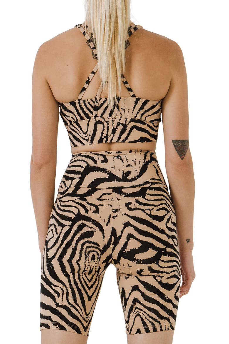 Animal Print Crop Tank, Alternate, color, BEIGE/ BLACK