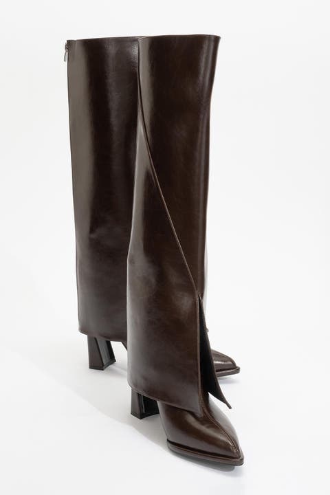 Aja Block Heel Convertible Knee High Boot