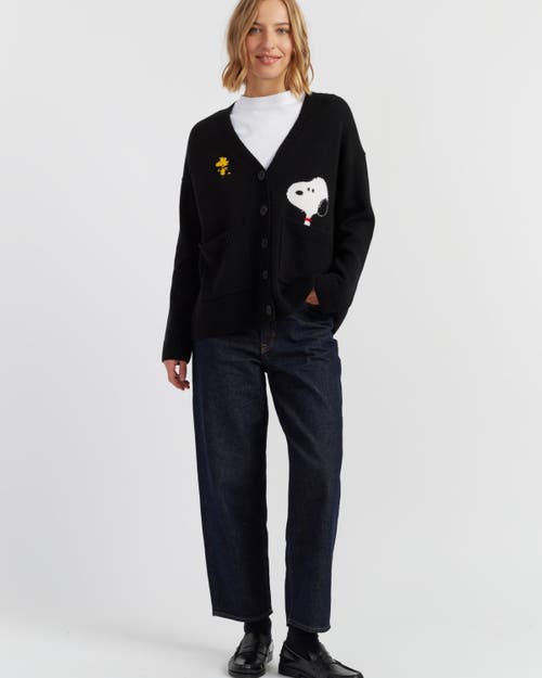 Chinti & Parker Wool-cashmere Peek Pocket Cardigan In Black