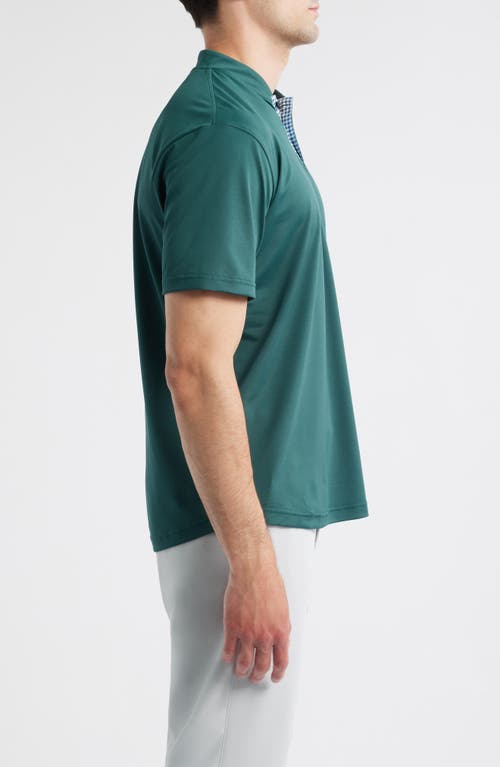 Swannies Darren Collarless Performance Golf Polo In Green