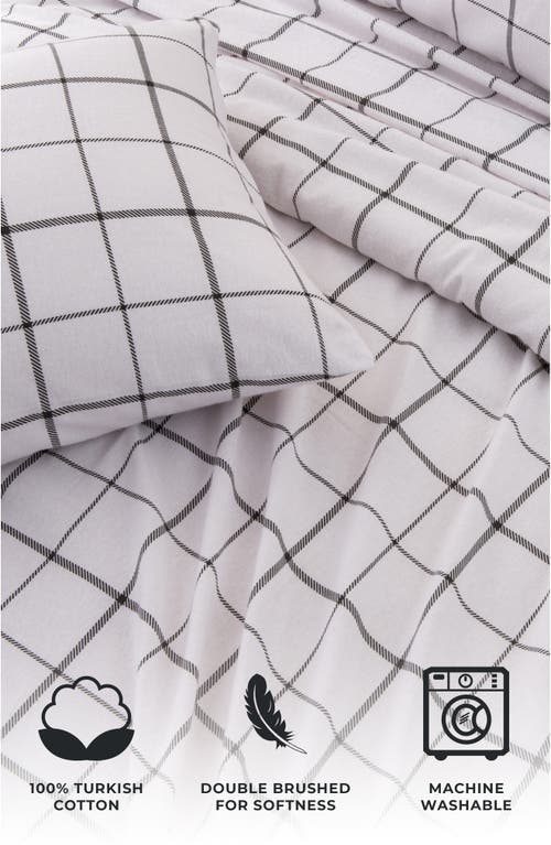 Woven & Weft Turkish Cotton Flannel Plaid Sheet Set