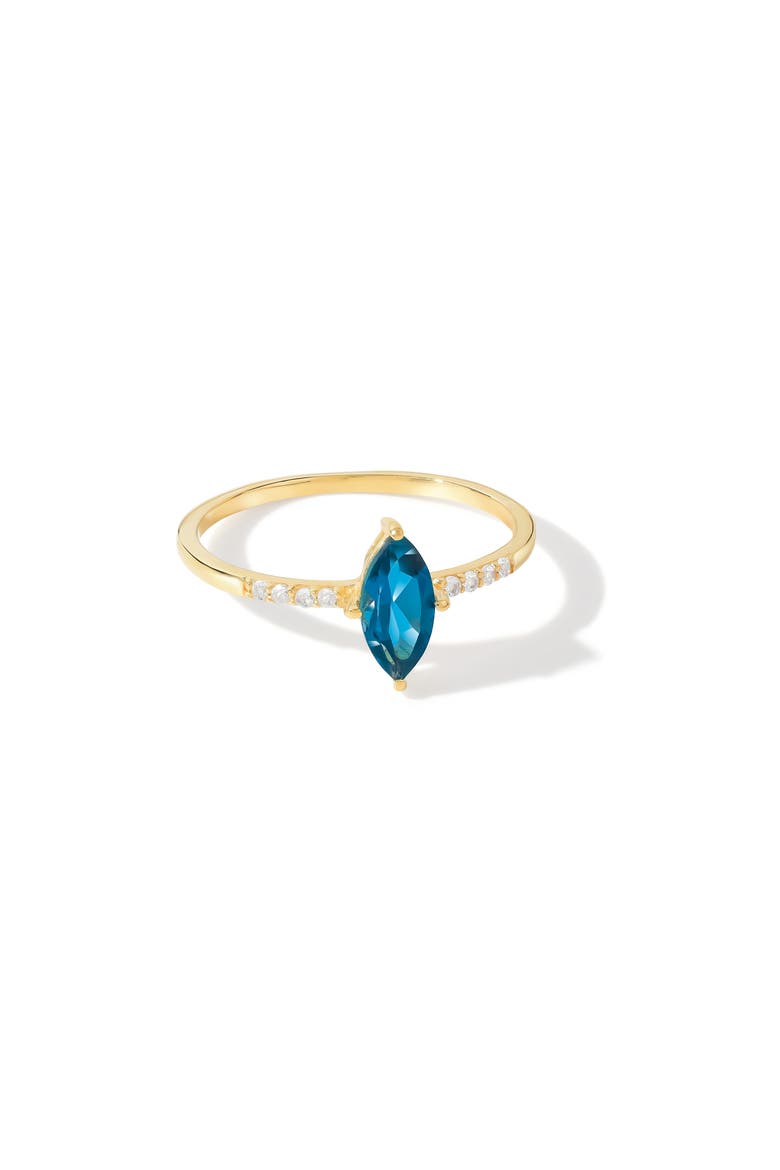 Marquis Gemstone Ring, Alternate, color, BLUE