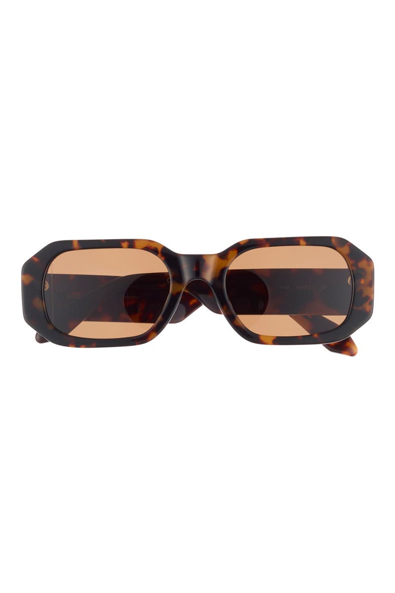 Hyped Up 53mm Square Sunglasses, Main, color, COFFEE TORT/ BROWN