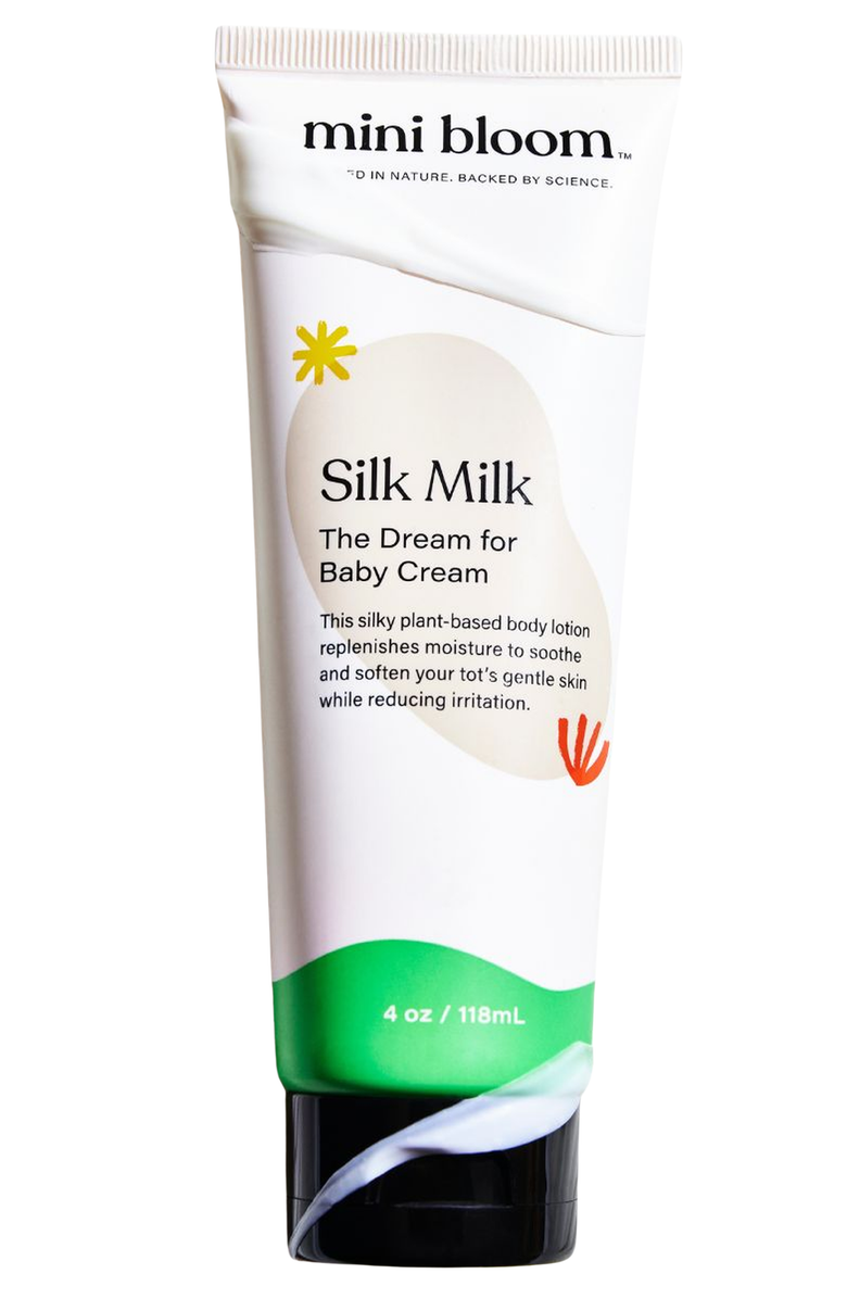 mini bloom Silk Milk Baby Body Lotion, Alternate, color, Peach / Green