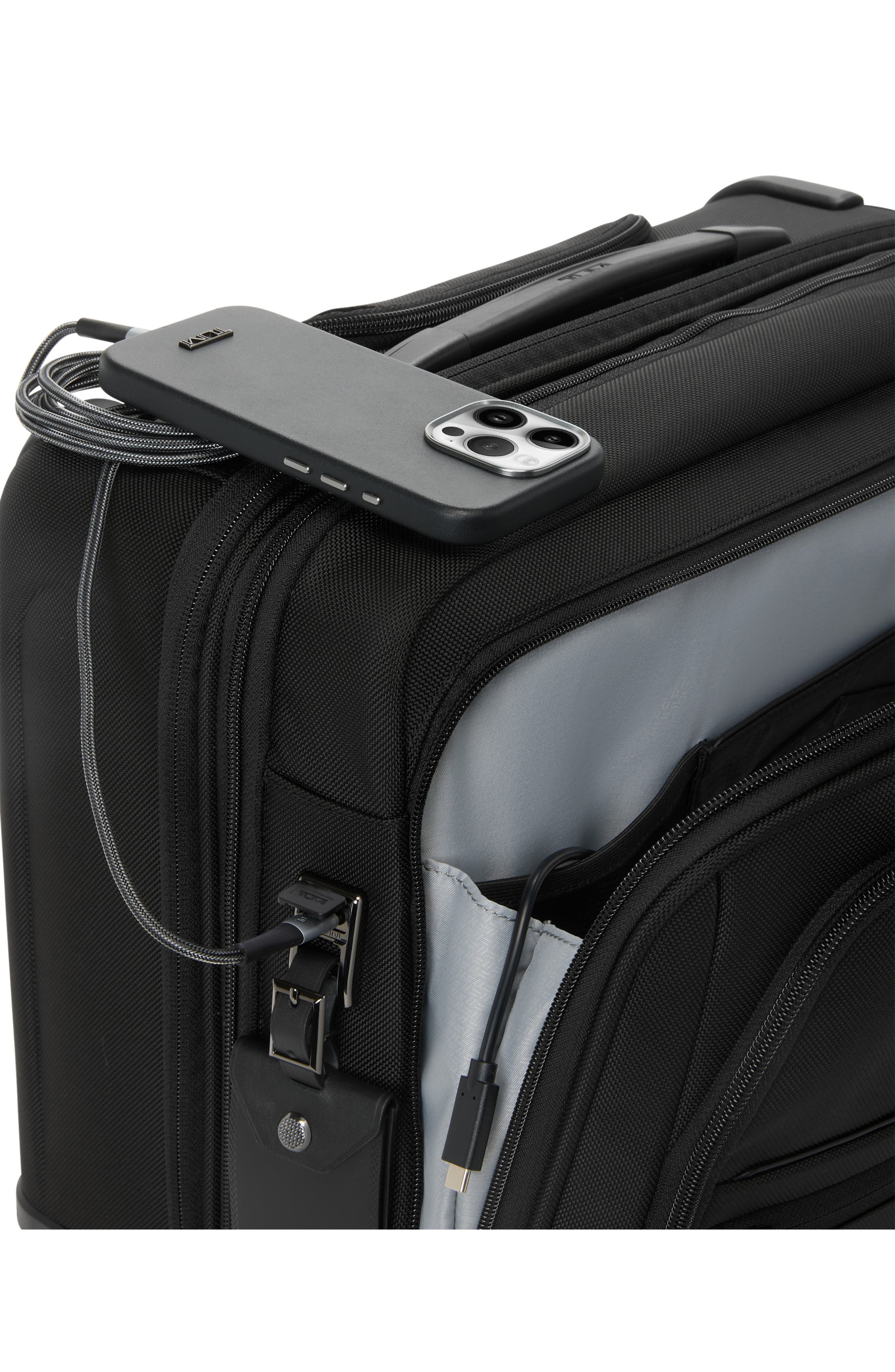 Alpha Deluxe Expandable Laptop Wheeled Brief, Alternate, color, BLACK