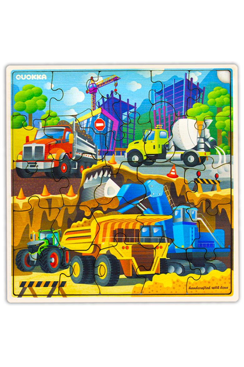 Kids Wooden Puzzles - 28-Piece Jigsaw Puzzles, Main, color, Transport