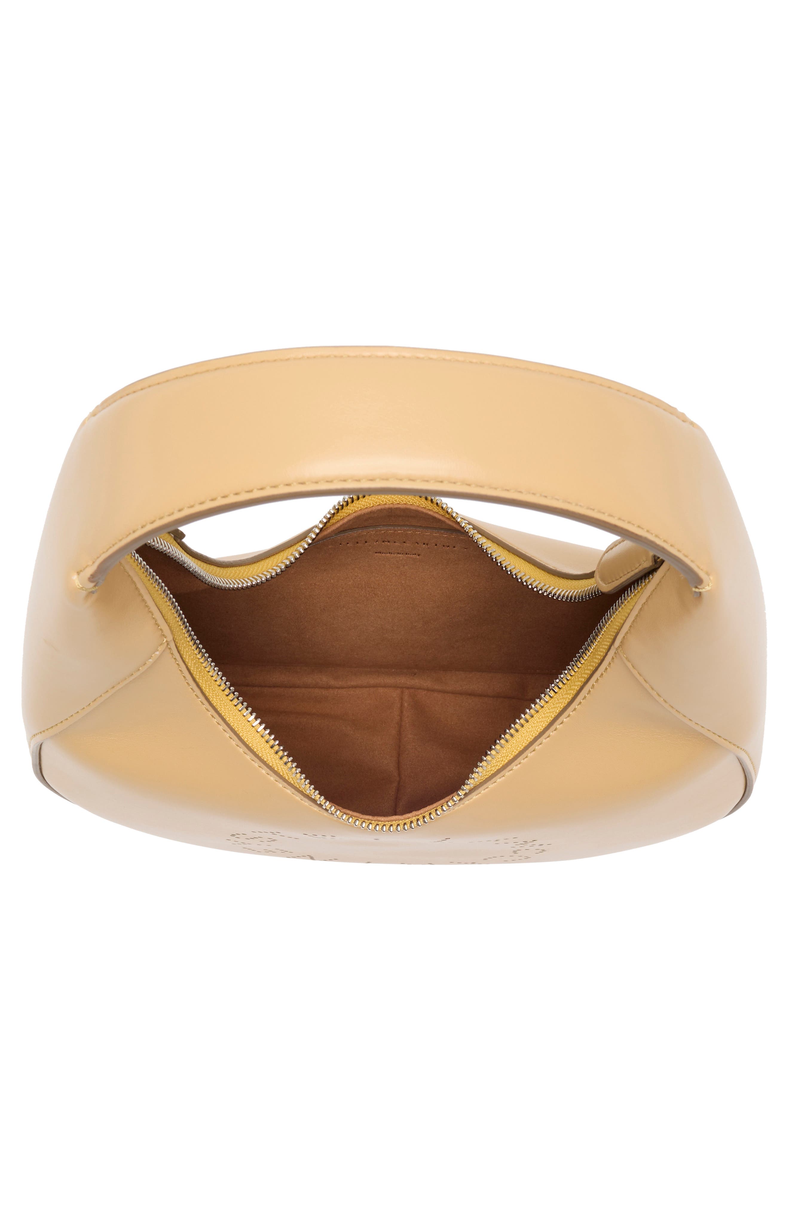 Stella McCartney Logo Line Faux Leather Hobo Bag, Alternate, color, 