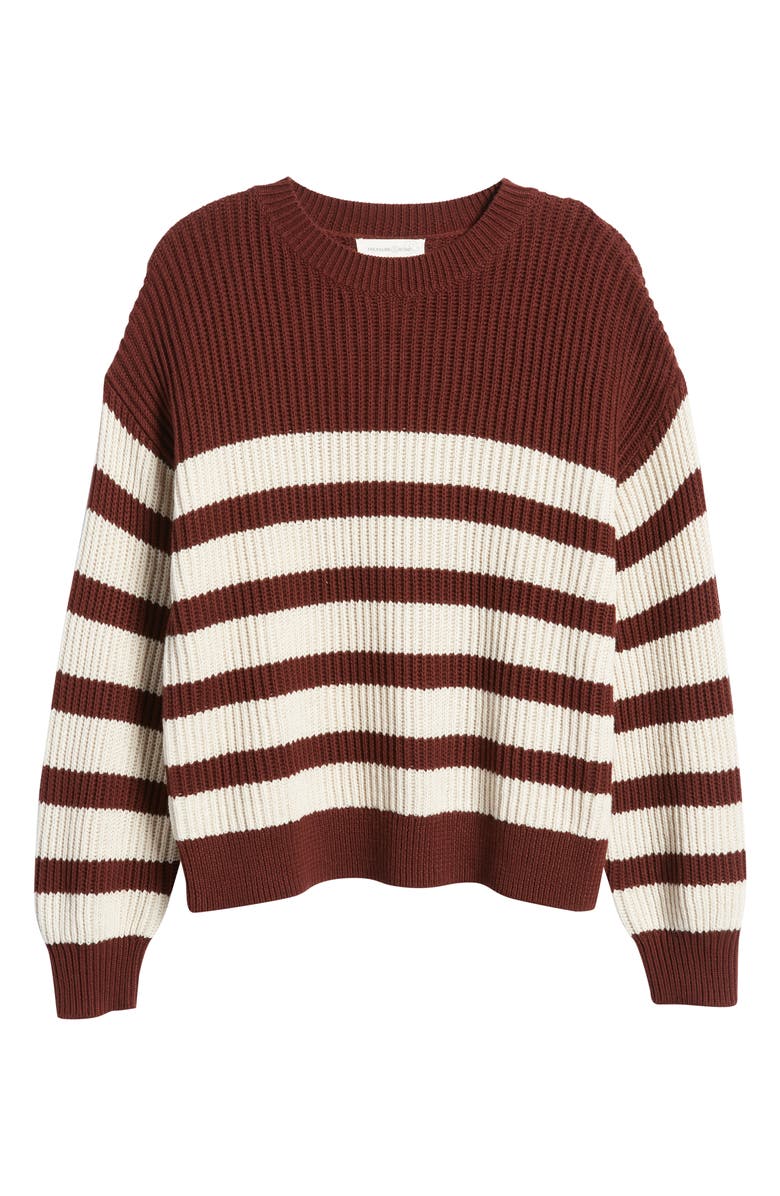 Treasure & Bond Stripe Ribbed Cotton Sweater, Alternate, color,