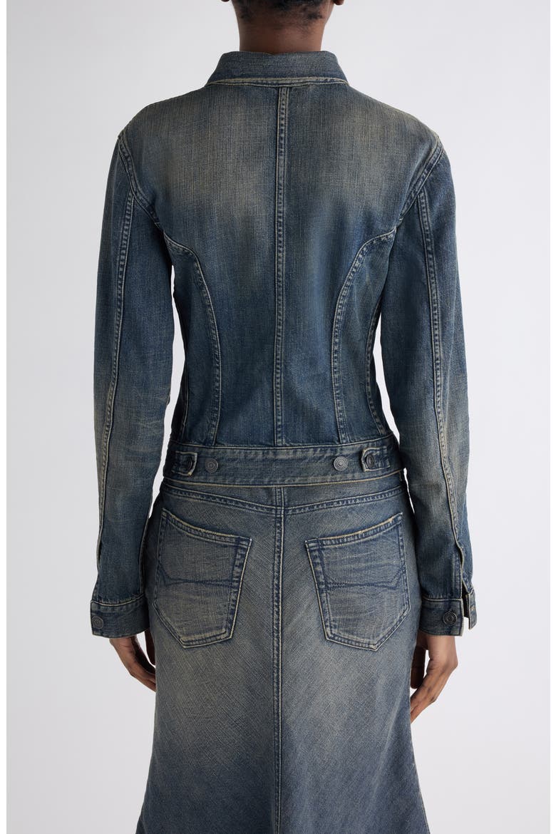 Denim Corset Jacket, Alternate, color, 3394 NAVY/ GREEN/ YELLOW