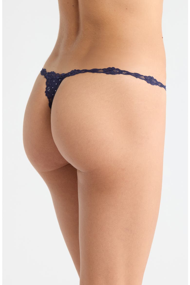 Intimately FP Charlie Micro Thong, Alternate, color, NAVY DOT