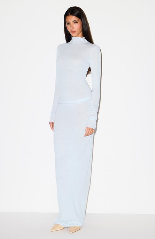 Skims Featherweight Cashmere Long Sleeve Turtleneck Top In White