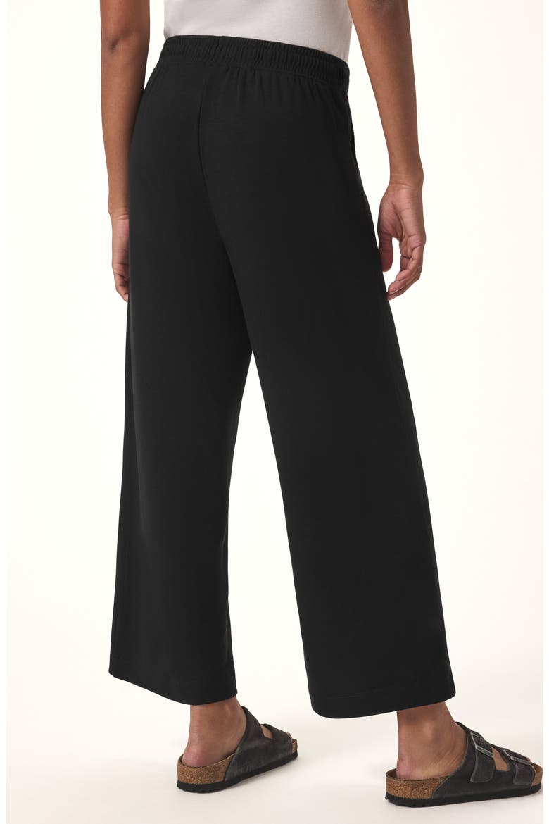 Supersoft Crop Wide Leg Pants, Alternate, color, BLACK