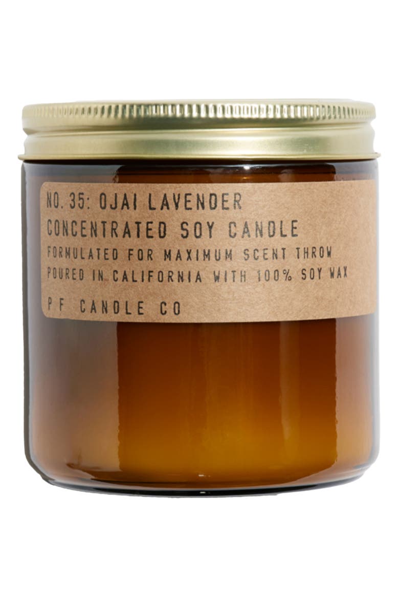 Ojai Lavender Large Concentrated Candle, Main, color, BROWN