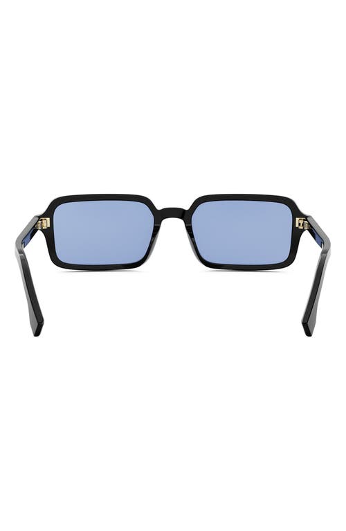 Fendi First Embellished Rectangular Sunglasses In Multi