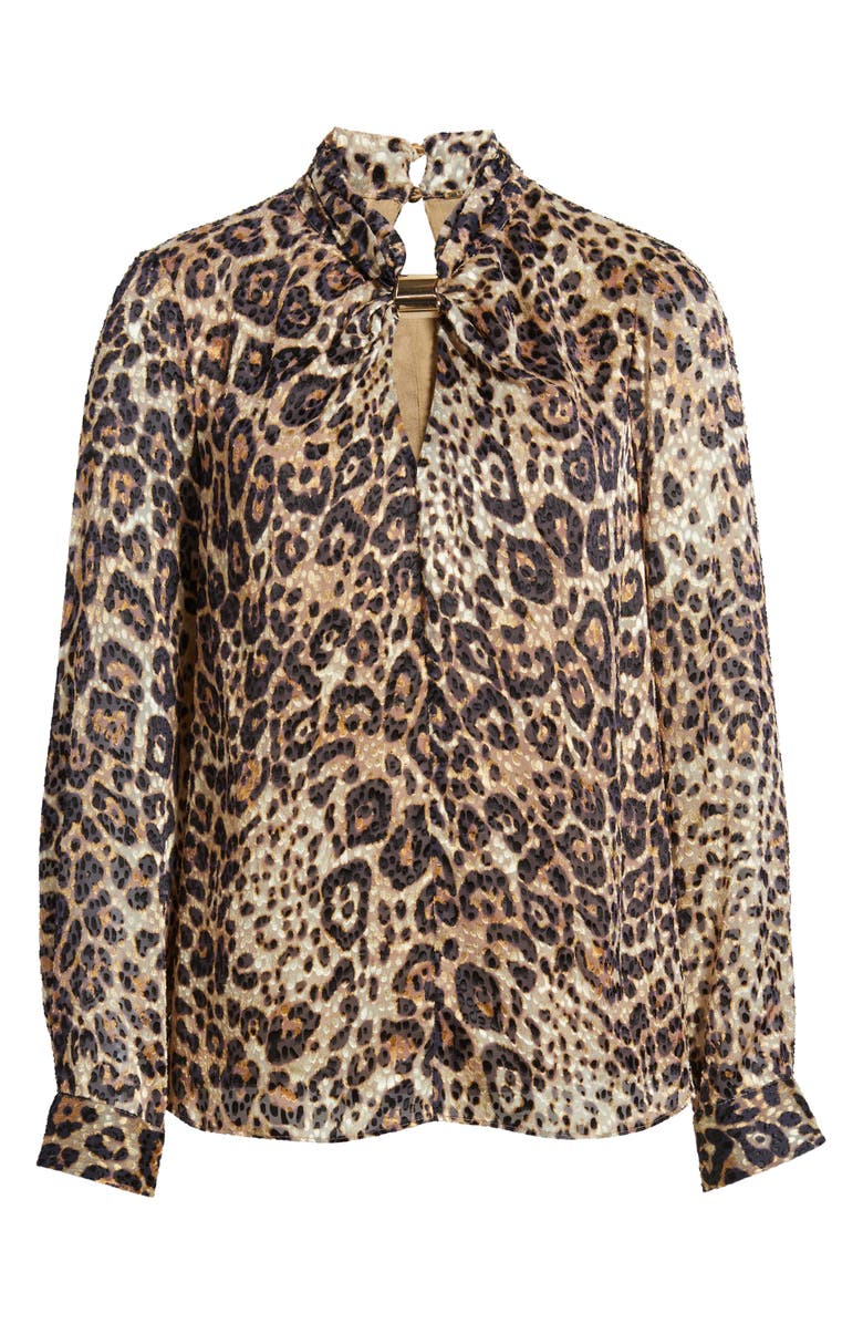Elie Tahari The Minnie Leopard Print Top, Alternate, color, Imperial Leopard Brown