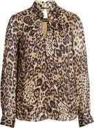 Elie Tahari The Minnie Leopard Print Top