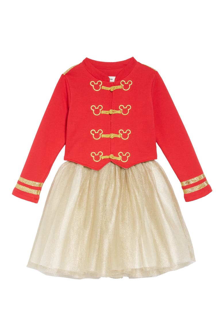 x Disney® Mickey Mouse® Majorette Jacket & Tank Dress Set, Main, color, RED/ GOLD