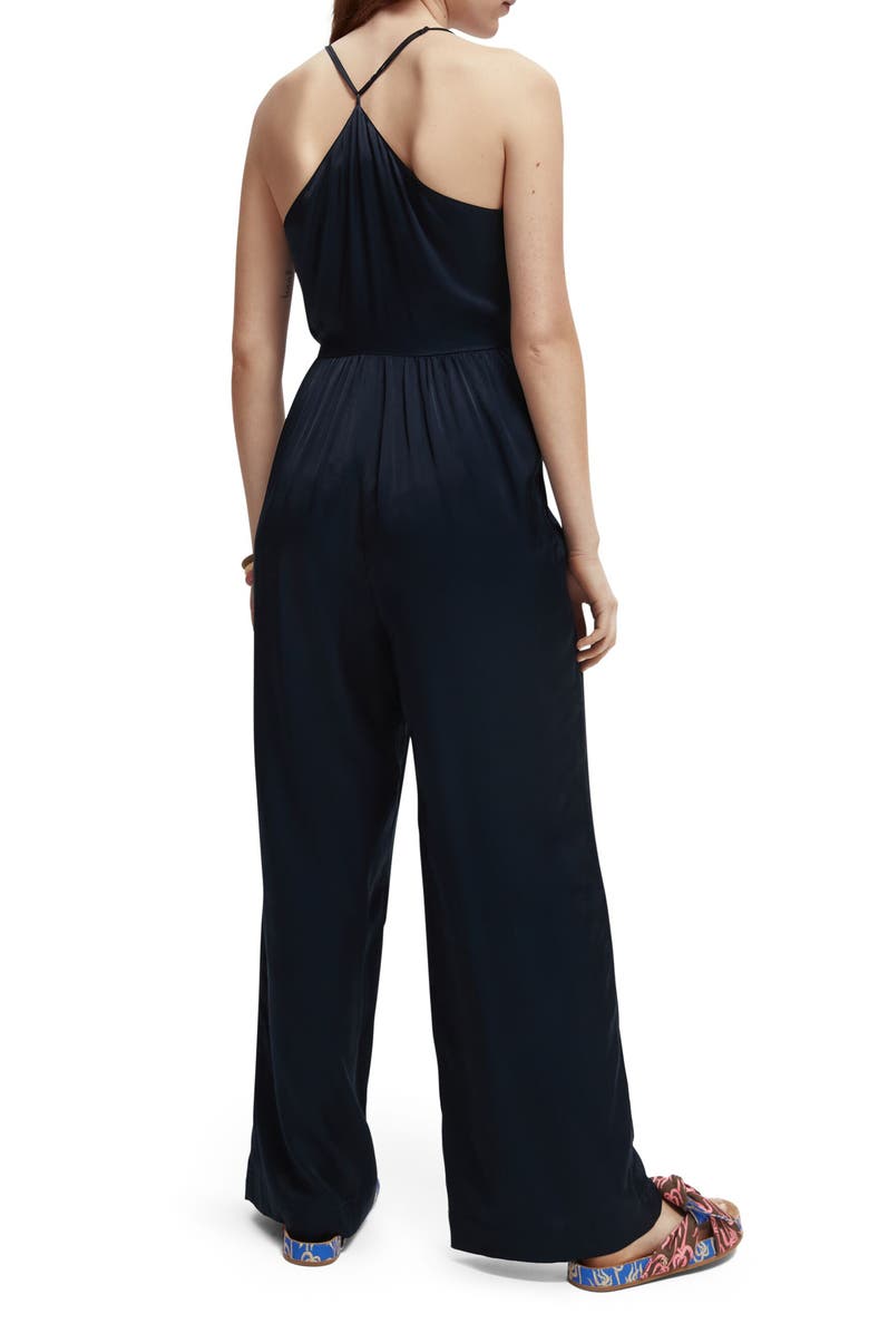 Scotch & Soda Sleeveless Satin Jumpsuit, Alternate, color,