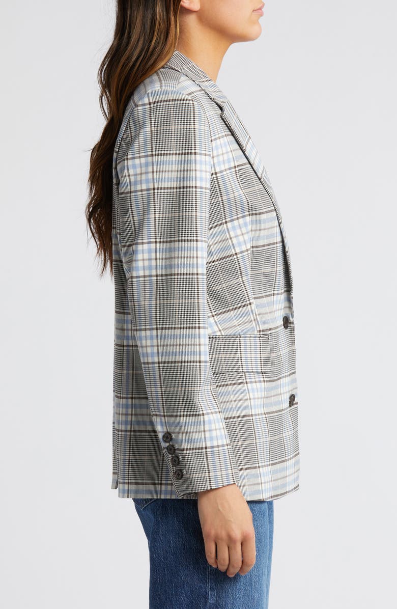 Rails Stanton Check Blazer, Alternate, color, Cocoa Sky Check
