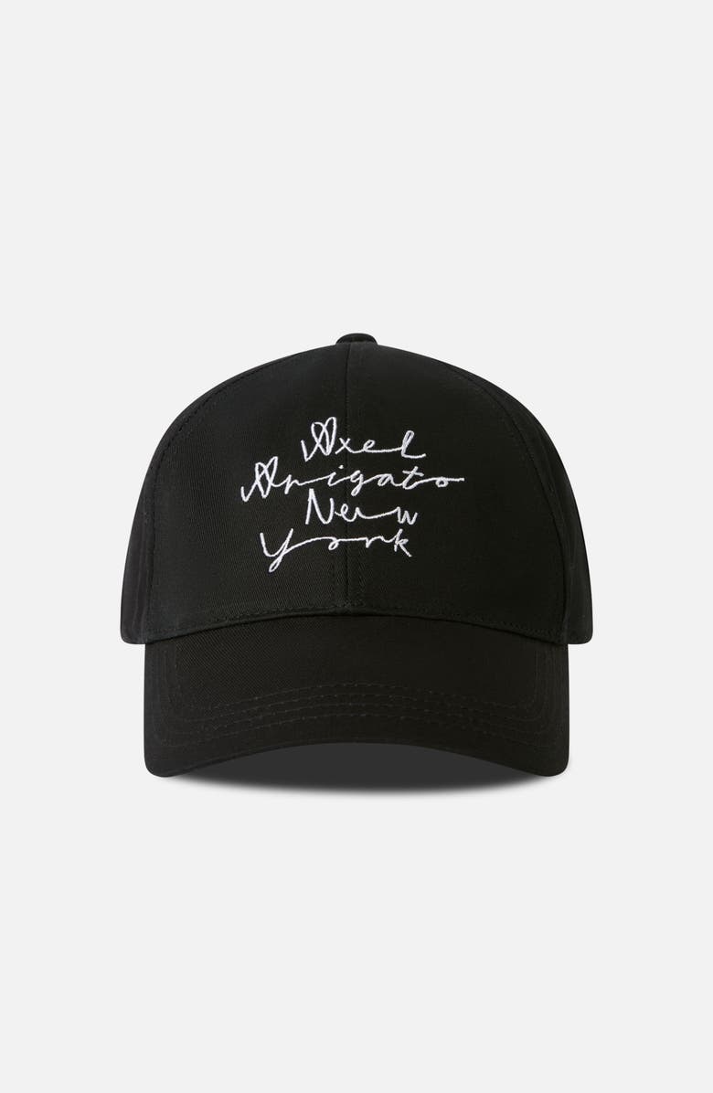 Axel Arigato Scribble New York Cap, Alternate, color, Black