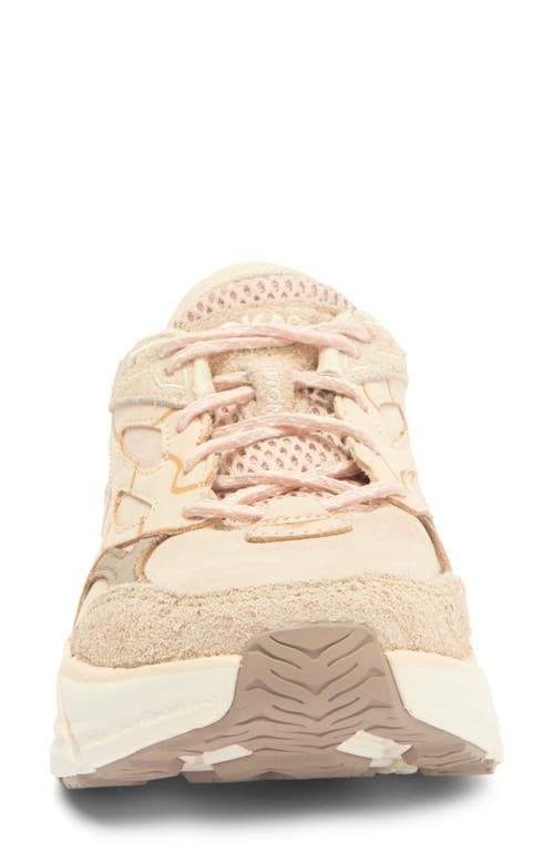Hoka Elite Terrain System Clifton L Sneaker In Oak/sand/alabaster