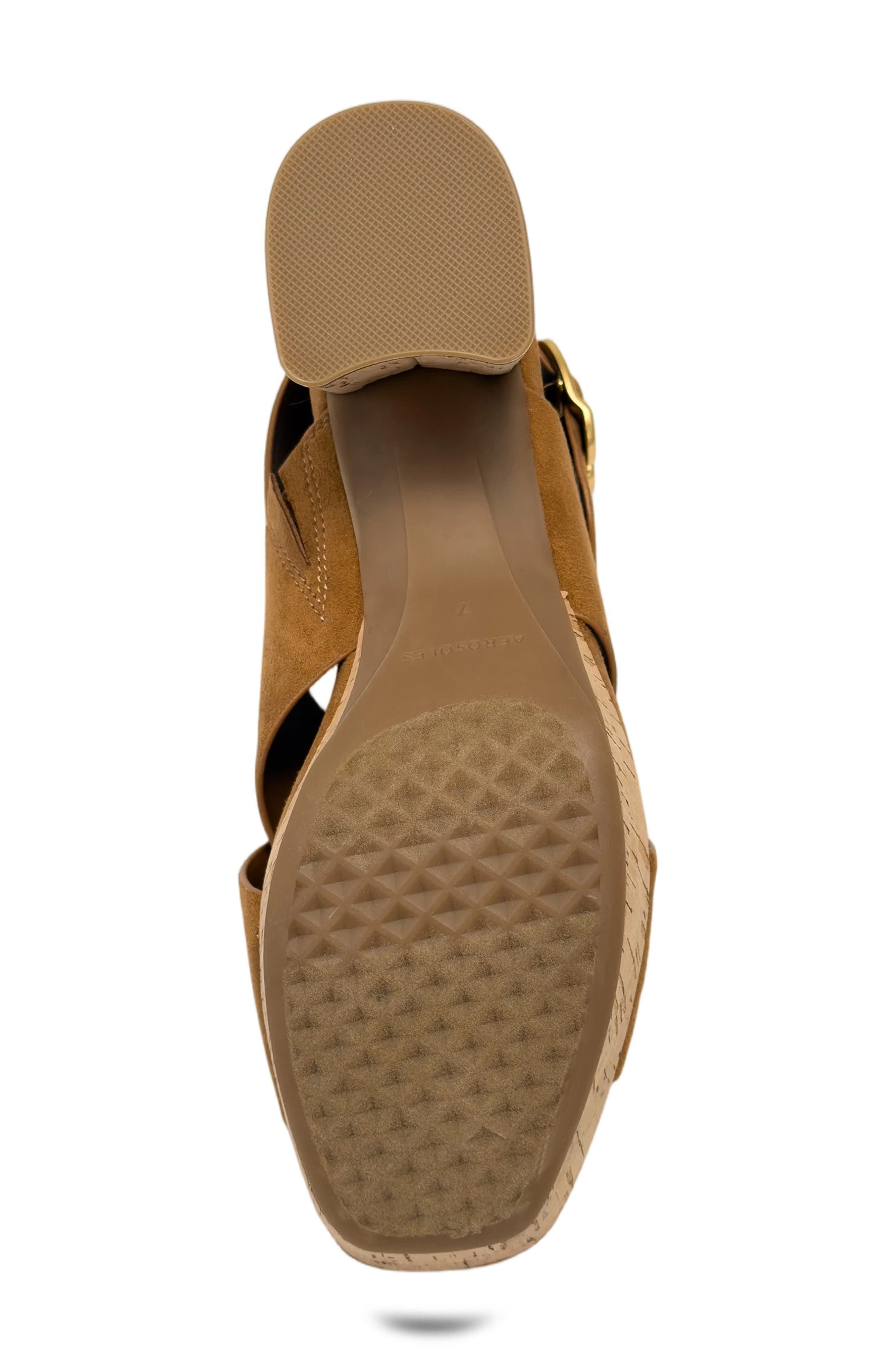 Pura Platform Sandal, Alternate, color, TAN SUEDE CORK HEEL