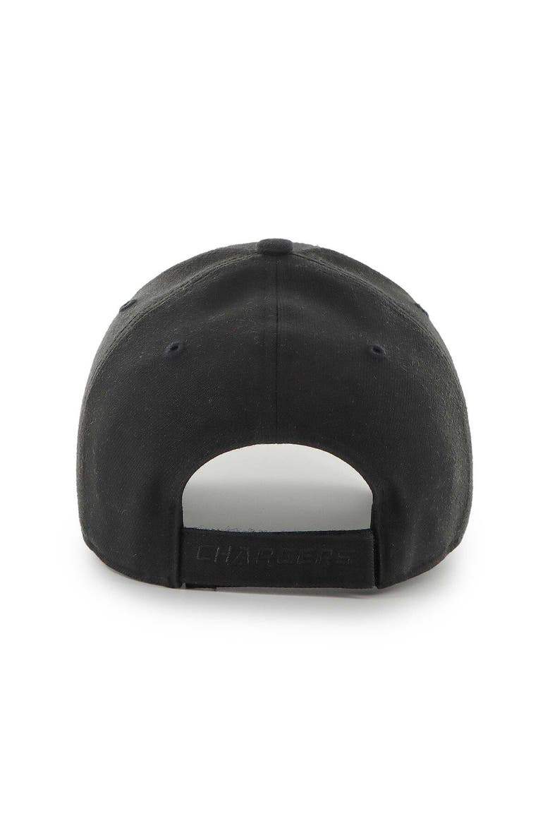 Men's '47 Black Los Angeles Chargers  Tonal MVP Adjustable Hat, Alternate, color, Black