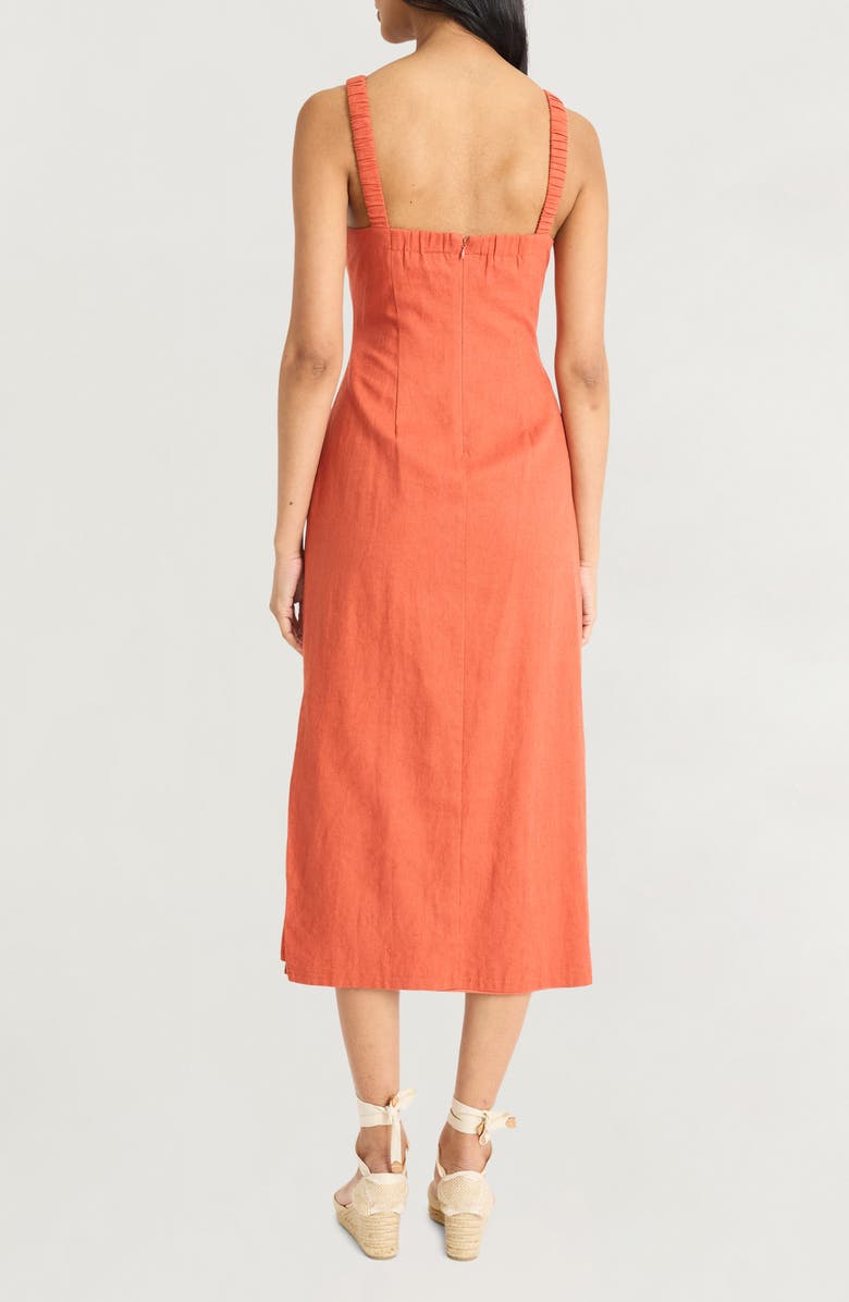 The Good Journey Linen Blend Midi Dress, Alternate, color, Bruschetta