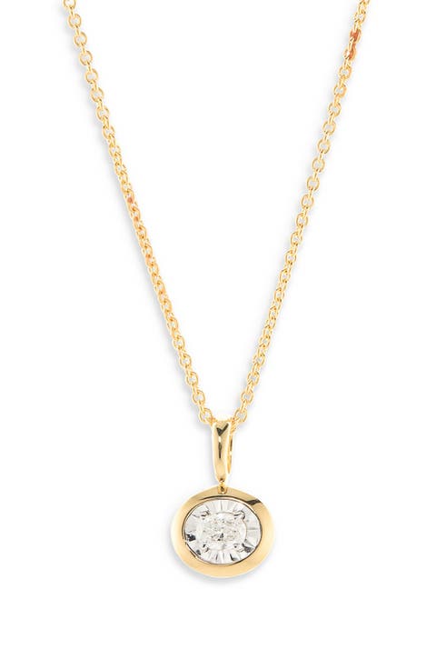 Lab Grown Diamond Oval Pendant Necklace