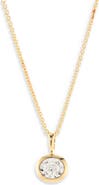 Monica Vinader Lab Grown Diamond Oval Pendant Necklace